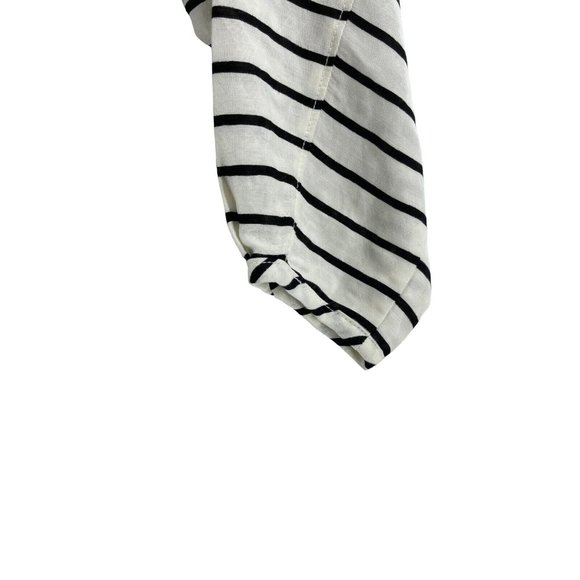 NWT Marissa Webb White Black Striped Kayla Wrap Belt Crop Jacket Size Small $598 - Picture 3 of 16